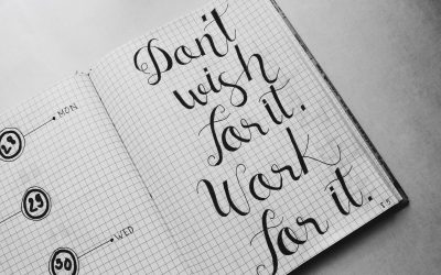 dont wish for it work for it calligraphy